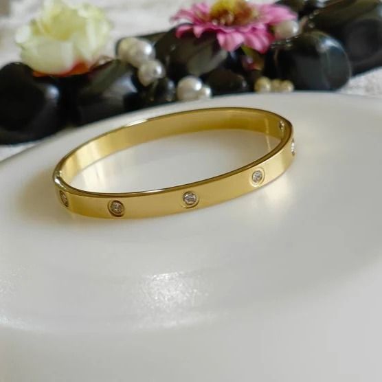 Stainless Steel Gold/Rosegold Plated Kada