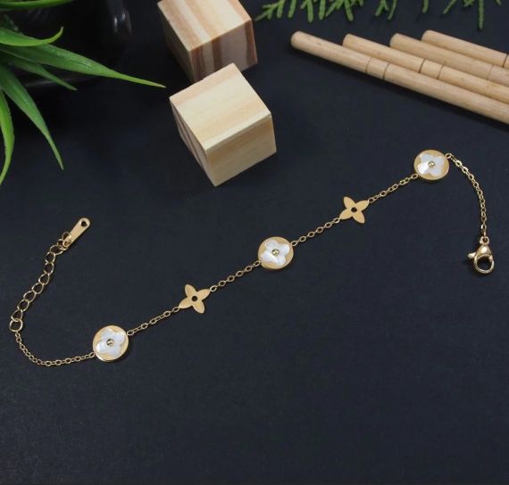 Stainless Steel White Shell Bracelet